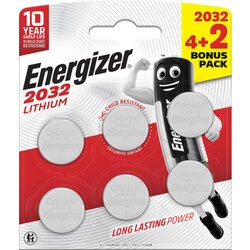Energizer® E303945700 Knopfzelle 2032 Lithium 4+2St. 