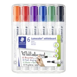 STAEDTLER® 351 WP6 Whiteboardmarker Lumocolor sort. 6 St./Pack.