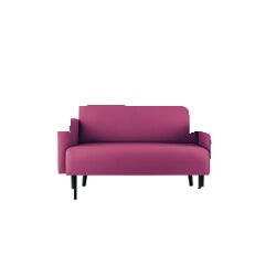Paperflow LC2PC.01.19 Sofa LISBOA 2Sitzer Kunstleder sw/li