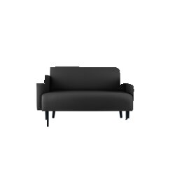 Paperflow LC2PC.01.01 Sofa LISBOA 2Sitzer Kunstleder sw/sw