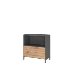 Hammerbacher VFW28S2KUGRBS Regal FlexWall 2OH Sockel 2Schübe graphit/asteiche