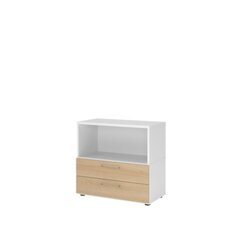Hammerbacher VFW28S2KGWEBS Regal FlexWall 2OH 2Schübe weiß/eiche