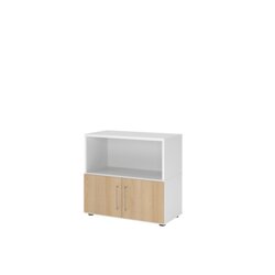 Hammerbacher VFW28T1KGWEBS Regal FlexWall 2OH Türen weiß/eiche