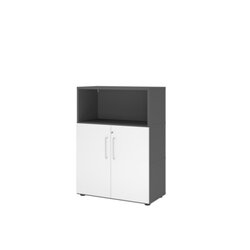 Hammerbacher VFW38T2KGGWBS Regal FlexWall 3OH Türen graphit/weiß