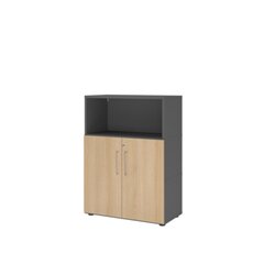 Hammerbacher VFW38T2KGGEBS Regal FlexWall 3OH Türen graphit/eiche