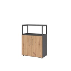 Hammerbacher VFW38T2RGGRBS Regal FlexWall 3OH Türen 1offen graphit/asteiche