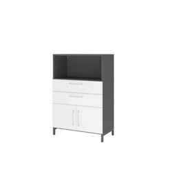 Hammerbacher VFW38K1KUGWBS Schrank FlexWall 3OH Sockel graphit/weiß