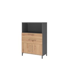 Hammerbacher VFW38K1KUGRBS Schrank FlexWall 3OH Sockel graphit/asteiche