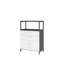 Hammerbacher VFW38K1RUGWBS Schrank FlexWall 3OH Sockel 1offen graphit/weiß