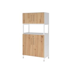 Hammerbacher VFW48K5RUWRBS Schrank FlexWall 4OH Sockel 1offen weiß/asteiche