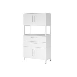 Hammerbacher VFW48K7RUWWBS Schrank FlexWall 4OH Sockel 1offen weiß/weiß