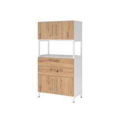 Hammerbacher VFW48K7RUWRBS Schrank FlexWall 4OH Sockel 1offen weiß/asteiche