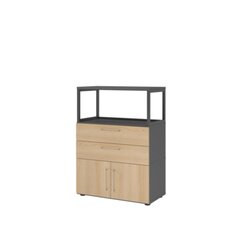 Hammerbacher VFW38K1RGGEBS Schrank FlexWall 3OH 1offen graphit/eiche