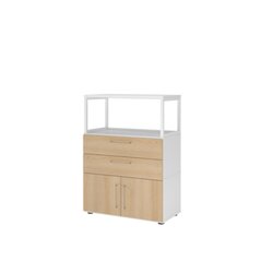 Hammerbacher VFW38K1RGWEBS Schrank FlexWall 3OH 1offen weiß/eiche