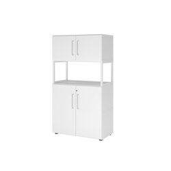 Hammerbacher VFW48K5RGWWBS Schrank FlexWall 4OH 1offen weiß/weiß