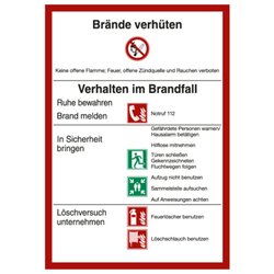 Marahrens K160.02.208 Hinweisschild Brände verhüten DIN14096