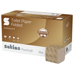 Satino by WEPA 066560 Toilettenpapier PureSoft gefaltet 30x300Bl.