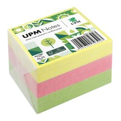 UPM Notes 5854-21PG-6 Haftnotiz Brillant 75x75mm 100Bl. sort. 6St.