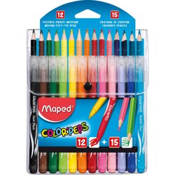 Maped 897412 Filzstift/Buntstift Color Peps sort. 12+15St.