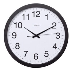 Hama 00185876 Wanduhr Aruba geräuscharm schwarz