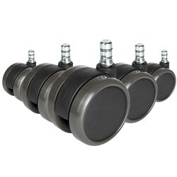 hjh OFFICE 619025 Stuhlrolle ROLO No-Noise Hartboden 11x65mm 5St.