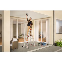 Hailo Multifunktionsleiter M80 max. Arbeitshöhe 4,7 m