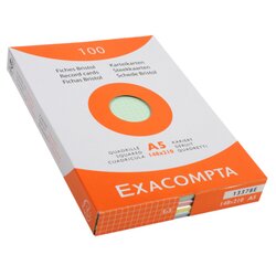 Exacompta 13378E Karteikarte A5 kariert sort. 100St.