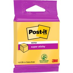 Post-it® 2014-S Haftnotiz Super Sticky 76x76mm 270Bl. narzissengelb