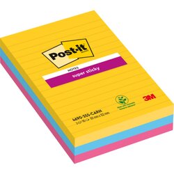 Post-it® 4690-3SS-CARN Haftnotiz Super Sticky Notes 101x152mm lin