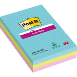 Post-it® 4690-3SS-COS Haftnotiz Super Sticky  101x152mm sort 3x90Bl