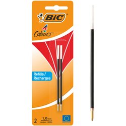 BIC® 929243 Kugelschreibermine 4 Colours 0,4mm rot 2 St./Pack.