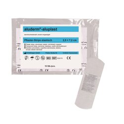 aluderm® 1009178 Pflasterstrip aluplast 2,5x7,2cm el. 10 St./Pack.