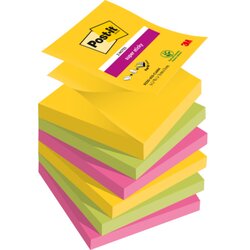 Post-it® R330-6SS-CARN Haftnotiz Super Sticky Z-Notes 76x76mm sort