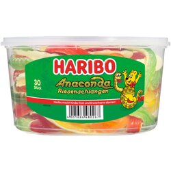 HARIBO 10004033 Fruchtgummi Anaconda Riesenschlangen 1200g