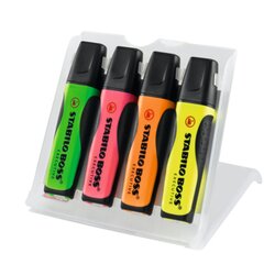 STABILO® Textmarker BOSS® EXECUTIVE inkl. Aufstellbox 4 St./Pack.