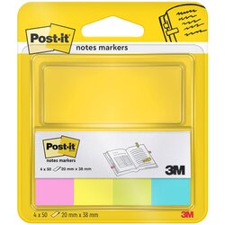 Post-it® 670-4B Haftstreifen Page Marker 20x38mm sort 4x50Bl