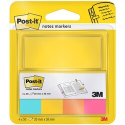Post-it® 670-4P Haftstreifen Page Marker 20x38mm sort 4x50Bl