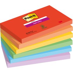 Post-it® 655-6SS-PLAY Haftnotiz Super Sticky 127x76mm sort 6St.