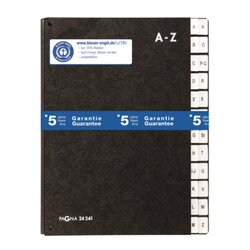PAGNA 24241-04 Pultordner DIN A4 A-Z 24Fächer Hartpappe sw