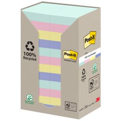 Post-it® 653-1RPT Haftnotiz Recycling  Notes 51x38mm sort 24St