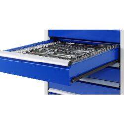 RAU Werkbank 7000 Schraubstock mit Klapplift 1.000 x 890 x 700 mm (B x H x T) 4 Schubladen