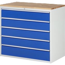 RAU 3XXL75AB11 Schubschrank 1145x650x1035 B-Top 25mm 5xSchub-TA lgr/ebl