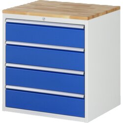 RAU 3XL51AB11 Schubschrank 770x650x825 B-Top 25mm 4xSchub-TA lgr/ebl