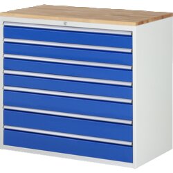 RAU 3XXL710AB11 Schubschrank 1145x650x1035 B-Top 25mm 7xSchub-TA lgr/ebl