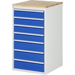 RAU 3L710AB11 Schubschrank 580x650x1035 B-Top 25mm 7xSchub-TA lgr/ebl