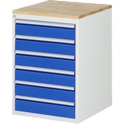 RAU 3L516AB11 Schubschrank 580x650x825 B-Top 25mm 6xSchub-TA lgr/ebl