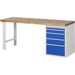 RAU 37511A1207B4M11 Werkbank 2000x700x890 5xSchub-TA lgr/ebl