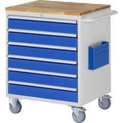 RAU 5XL516AB11 Montagewagen 770x650x975 6xSchub-TA Top 25mm lgr/ebl