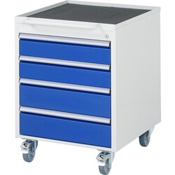 RAU 536A11 Rollcontainer 580x650x745 4xSchub-TA lgr/ebl