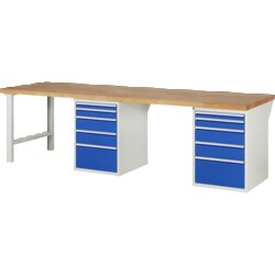 RAU 37511A8309B4M11 Werkbank 3000x900x890 10xSchub-TA lgr/ebl